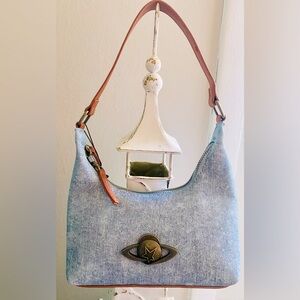 SOLD - Washed Denim Petite Hobo